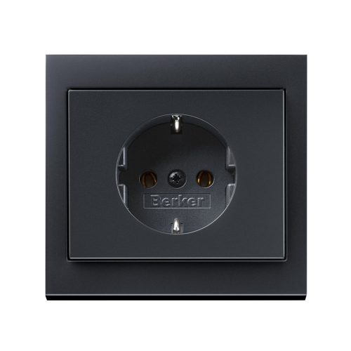 Розетка із з/к Berker K.1 антрацит