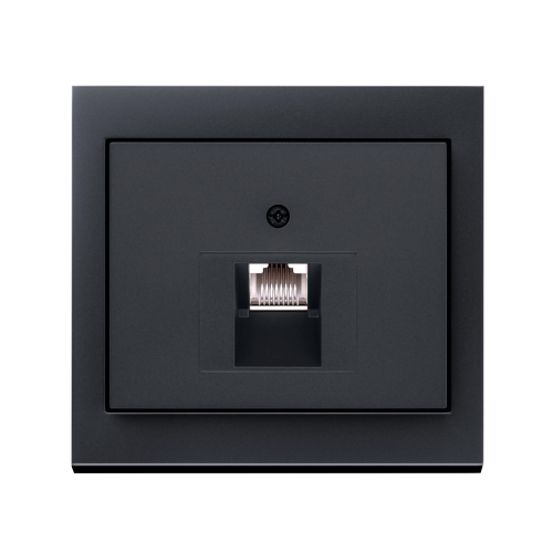 Комп'ютерна розетка 1-а Berker K.1 антрацит