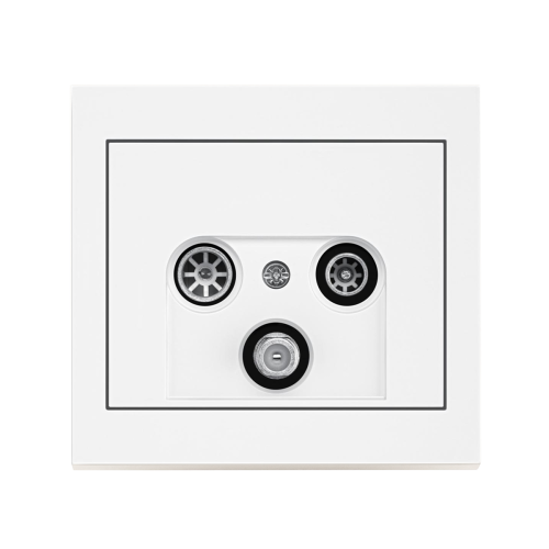 Телевізійна розетка кінцева Berker K.1 полярна білизна