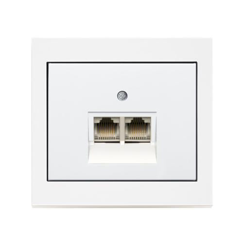 Комп'ютерна розетка 2-а Berker K.1 полярна білизна