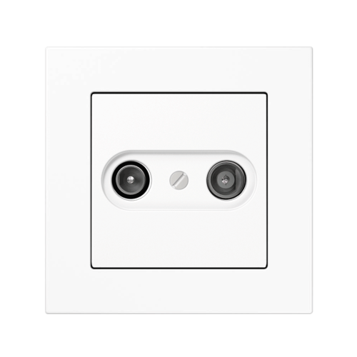 Телевізійна розетка прохідна Jung A550 білий