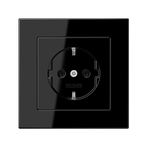 Розетка с з/к Jung A550 черный