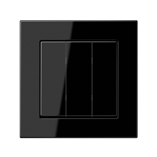 Вимикач 3-кл Jung A550 чорний