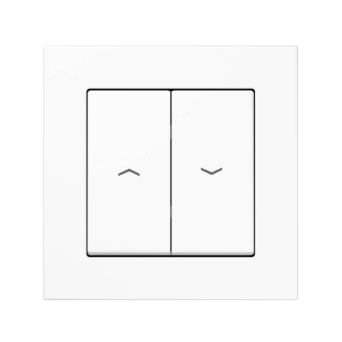 Выключатель 2-кл для жалюзи Jung A550 белый матовый