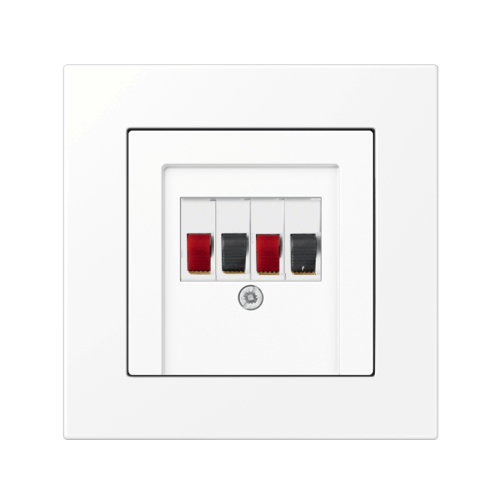 Аудио-розетка Jung A550 белый матовый