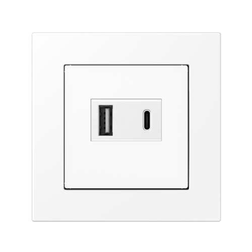 Розетка USB Jung A550 білий матовий