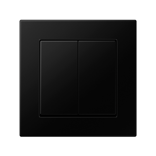 Перемикач прохідний 2-кл Jung A550 чорний матовий