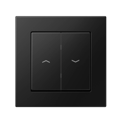 Вимикач 2-кл для жалюзі Jung A550 чорний матовий