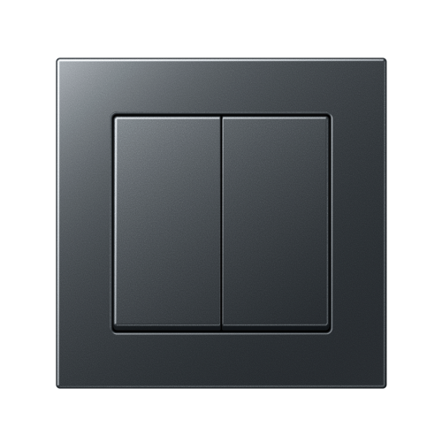 Выключатель 2-кл Jung A550 антрацит матовый