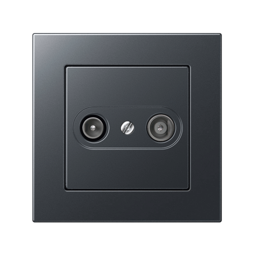 Телевізійна розетка кінцева Jung A550 антрацит матовий