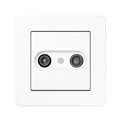 Телевизионная розетка проходная Jung A-Flow белый