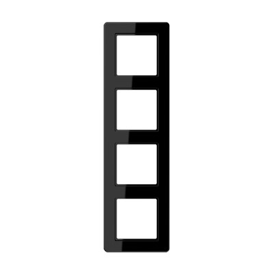 Рамка горизонтальна 4-а Jung A-Flow чорний