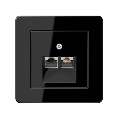 Комп'ютерна розетка 2-а Jung A-Flow чорний