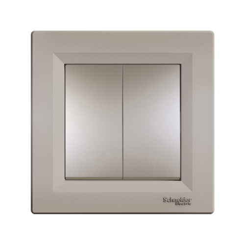 Переключатель 2-клавишный SE Asfora EPH0600169 бронза