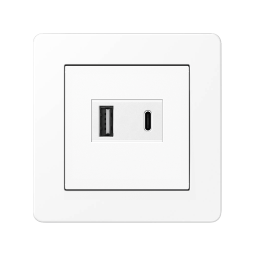 Розетка USB Jung A-Flow белый матовый