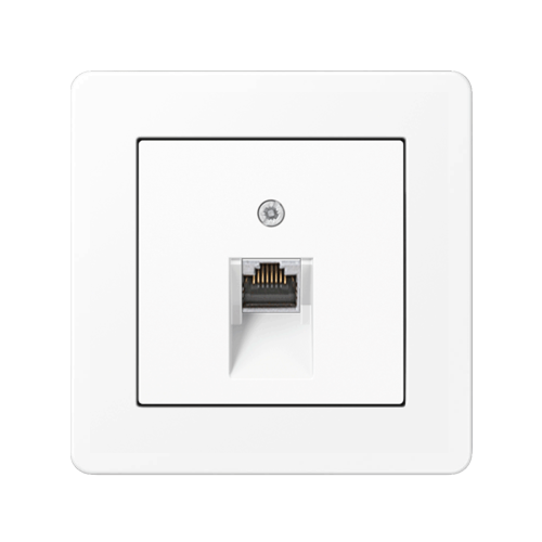 Компьютерная розетка 1-а Jung A-Flow белый матовый