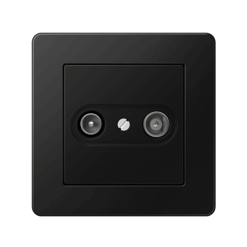 Телевізійна розетка прохідна Jung A-Flow чорний матовий