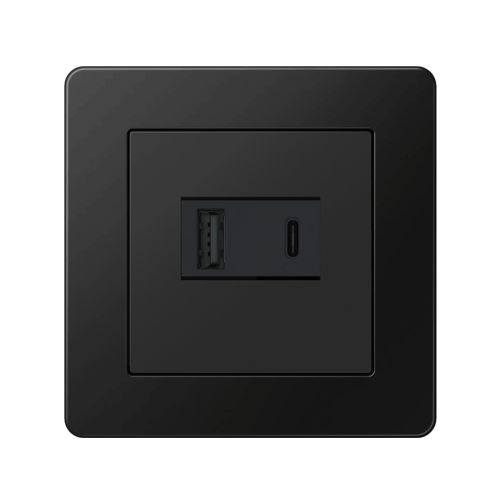 Розетка USB Jung A-Flow черный матовый