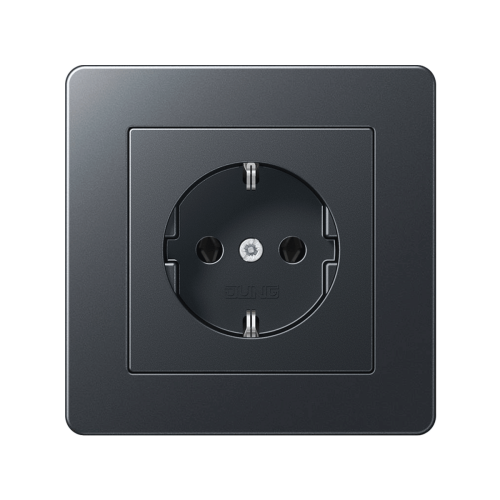 Розетка із з/к Jung A-Flow антрацит матовий