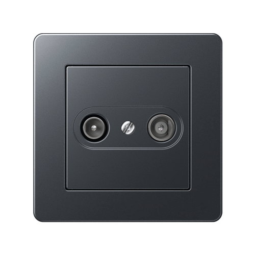 Телевізійна розетка кінцева Jung A-Flow антрацит матовий