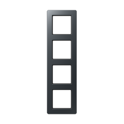 Рамка горизонтальная 4-я Jung A-Flow антрацит матовый