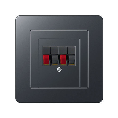 Аудио-розетка Jung A-Flow антрацит матовый