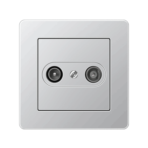 Телевизионная розетка проходная Jung A-Flow алюминий