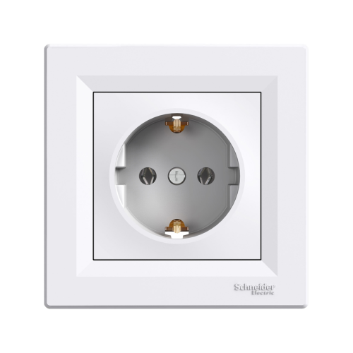 Розетка із заземленням SE Asfora EPH2900121 білий