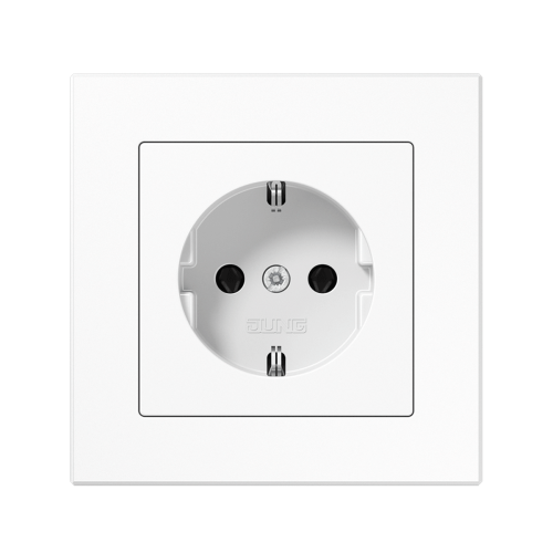 Розетка с з/к Jung A-Creation белый