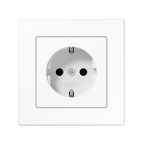 Розетка із з/к та захистом від дітей Jung A-Creation білий