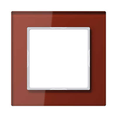 Рамка горизонтальная 1-я Jung A-Creation красное стекло