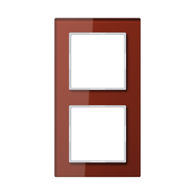 Рамка вертикальная 2-я Jung A-Creation красное стекло