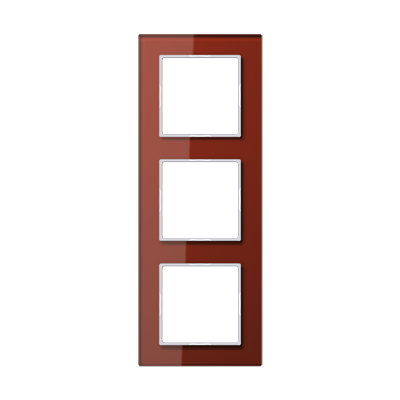 Рамка вертикальная 3-я Jung A-Creation красное стекло