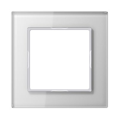 Рамка горизонтальная 1-я Jung A-Creation белое стекло