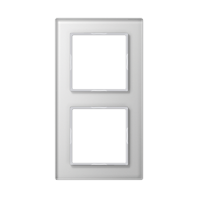 Рамка вертикальная 2-я Jung A-Creation белое стекло