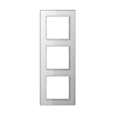 Рамка вертикальная 3-я Jung A-Creation белое стекло