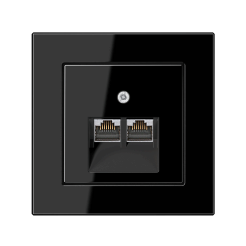 Компьютерная розетка 2-а Jung A-Creation черный