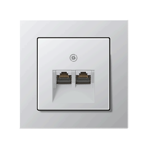 Компьютерная розетка 2-а Jung A-Creation алюминий