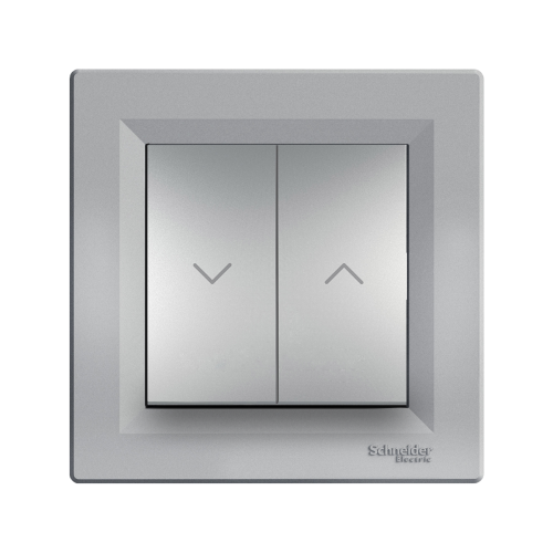 Вимикач кноп. 2-кл. для жалюзі SE Asfora EPH1300161 алюміній