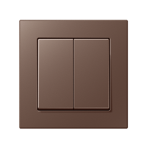 Перемикач прохідний 2-кл Jung A-Creation мокко