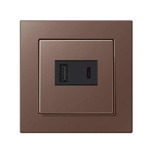 Розетка USB Jung A-Creation мокко