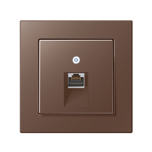 Компьютерная розетка 1-а Jung A-Creation мокко