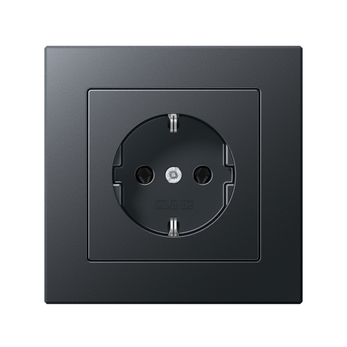 Розетка із з/к Jung A-Creation антрацит матовий