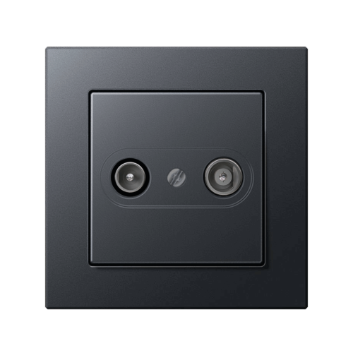 Телевізійна розетка прохідна Jung A-Creation антрацит матовий