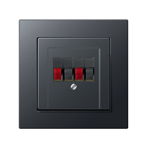 Аудио-розетка Jung A-Creation антрацит матовый