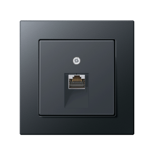 Компьютерная розетка 1-а Jung A-Creation антрацит матовый