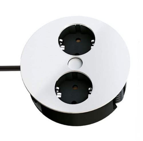 Розетковий блок (2 розетки з/к) TWIST Bachmann 931.250 колір білий матовий