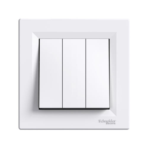 Вимикач 3-клавішний SE Asfora EPH2100121 білий