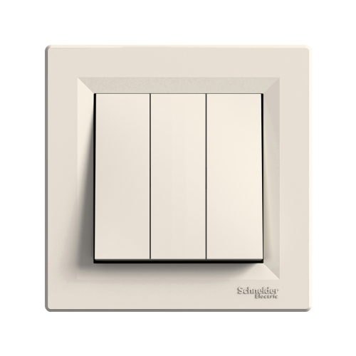 Вимикач 3-клавішний SE Asfora EPH2100123 крем