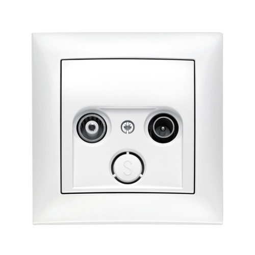 Розетка TV кінцева (1 дБ) Berker S.1 полярна білизна